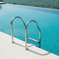 Rust Resistant Stainless Steel Pool Ladder Easy-to-Grip Pool Ladder with Handrails Polished