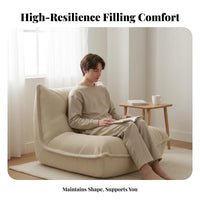 Luxuriously Soft and Comfortable Feline Ear Floor Chair Padded Cushion Indoor Furniture Hugging Sensation Chaise Lounge No Assembly Required for Young Adults, Homebodies, Bedroom, Small Apartment, Living Room, Reading Nook