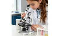 Experimental Microscope Set Learning Use Science Tool Crisp Lens for Classroom