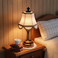 1:12 Scale Lamp With Toggle 1:12 Scale Dollhouse Lamp Battery Operated Miniature Shine European Design Illuminates