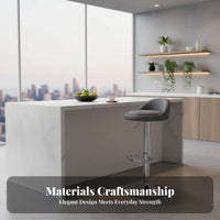 Modern Design Adjustable rotating Stool with Backrest Nordic aesthetic Counter Chair Built-in Footrest Seating Furniture Ergonomic Support for Guests, Adults, Homeowners, Home Bar, Reception Area, Kitchen Island, Dining Room