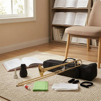 Mouthpiece Included B-Flat Tenor Brass Slide Instrument Portable Musical Instrument
