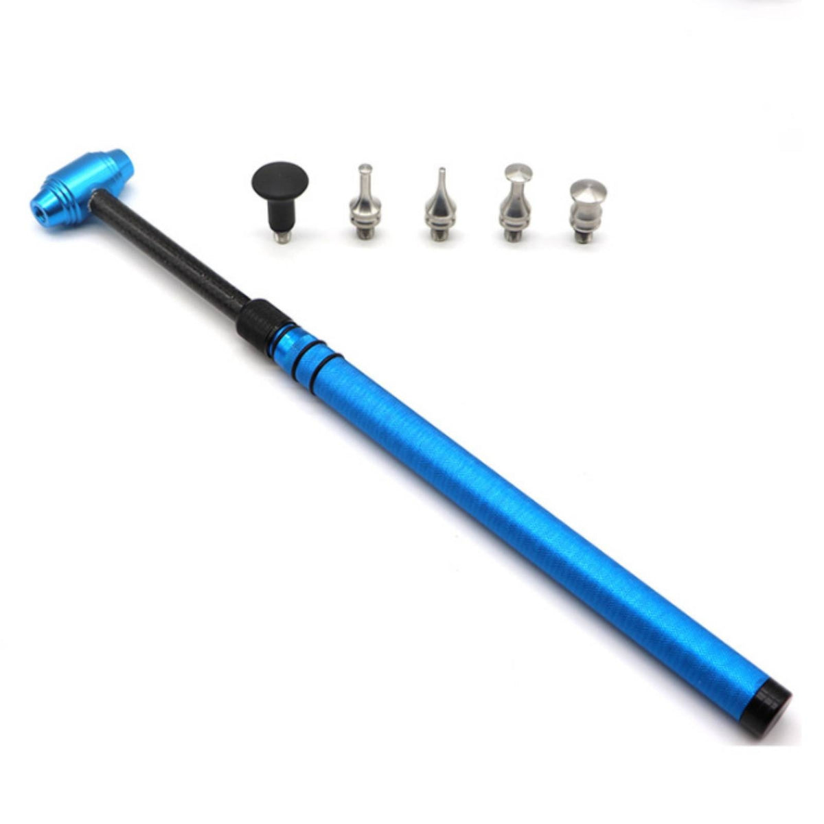 Telescopic Hammer with Tips Non-Slip Car Ding Repair Hammer Replaceable Body Sheet Metal Striking Tool DIY for Mechanics, DIYers, Garage