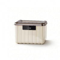 2-Tier Lockable Storage Box Portable Combination Lock Box Rectangular Storage Organizer Heavy Duty for Car