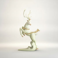Deer Sculpture with Gold Accents Tabletop Deer Figurine Decorative Sculpture Long-Lasting Decor Sturdy for Living Room, Entryway