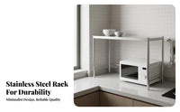 Stainless Steel Kitchen Rack Multipurpose Microwave Oven Rack Easy to Clean Multi-Layer Storage Shelf for Students, Adults, Restaurant, Pantry, Garage