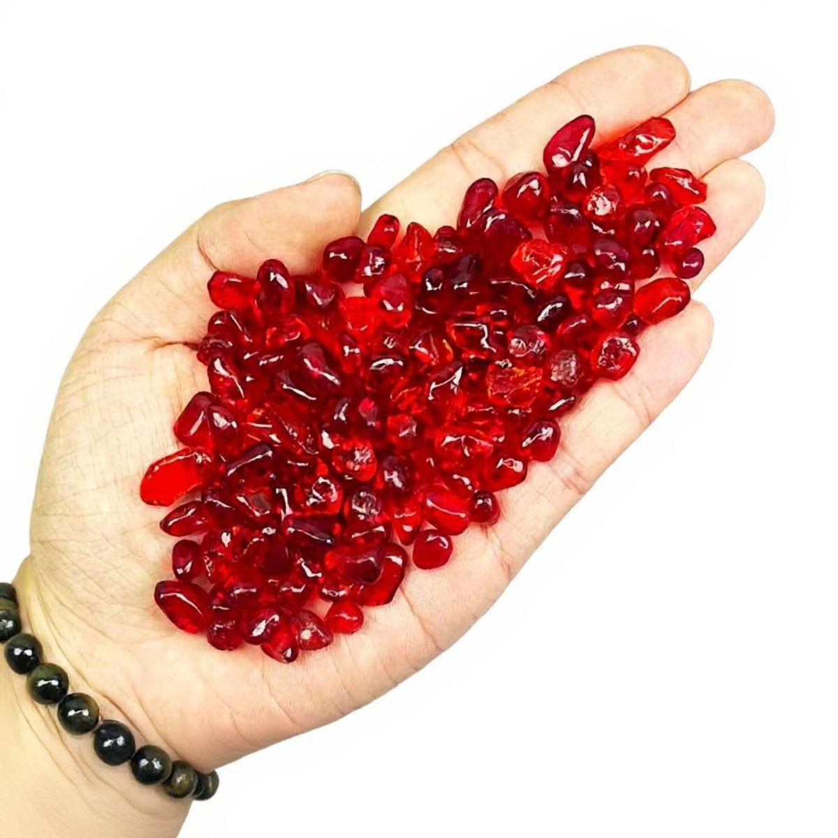 Red Glass Crystal Gravel for Aquariums and Decor
