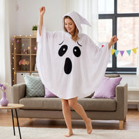 Ghost Poncho White Ghost Costume Spooky for Cosplay
