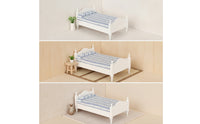 1:12 Scale Miniature Dollhouse Bed Collectible Dollhouse Bed Decorative Furniture Detailed for Collectors, Hobbyists, Kids, Bedroom Scene, Diorama