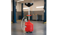 34L Oil Drain Pan Large Capacity Mobile Oil Drainage Container Deep Funnel