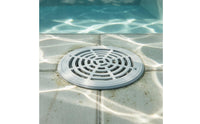 8-Inch Main Drain Cover ABS Plastic Round Pool Drain Cover White Screw-Fixed