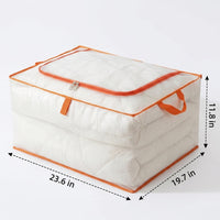 Heavy Duty Storage Bags and Moving Bags, Clear Storage Bags with Zips, Stackable Rectangular Under Bed Organiser for Quilts and Seasonal Clothing