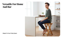 Foldable Design X-Shaped Frame Folding Stool Space-Saving Household Furniture Sturdy Portable Seat Easy to Use for Homeowners, Travelers, Small Areas, Kitchen, Dining Room, Entryway