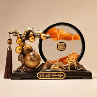 Tabletop Sand Art Ornament Layered Gourd Sand Art Display 3D Landscape for Entryway, Office Desk