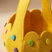 Textile Easter Basket Handheld Cartoon Candy Basket Lightweight Easter Egg Search Bag for Children, Young Children, Home Decoration
