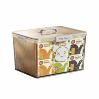 Clear Lidded Tote Large Capacity Household Storage adaptable for Homeowners