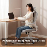 Petite Size Suitable Ergonomic Mesh spine Chair 360° rotate Rolling Meshspine Armchair Adjustable Height Computer Seat Support for Students, Remote Workers, Adults, Study Room, Dormitory, Bedroom