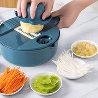 Stainless Steel Multifunctional Vegetable Cutter Set Easy to Clean Multifunctional Vegetable Chopper Non-Slip Handle Food Shredder and Grater Complimentary for Home Cooks, Beginners, Meal Prep