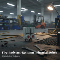 Flame Resistant Foot Switch Pressure Resistant Electrical Foot Pedal Hands for Factory Workers, Metalworkers, Machine Control, Workshop
