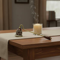 Long Handle Candle Wick Smotherer Prevents Smoke & Beeswax Spatter Decorative Candle Wick Smotherer Enamel Finish
