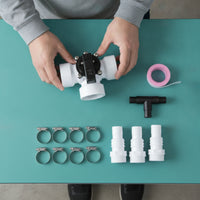 Never Maintenance-Free 3-Port Valve with Adapters Manual Jandy-Style Valve Leak-Resistant Adjustable for Pool Owners