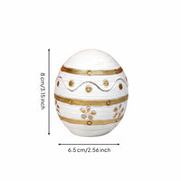 Ready Egg Shaped Candle Holder Hand-Painted Accents Cracked Egg Tealight Holder House Decoration for Desktop