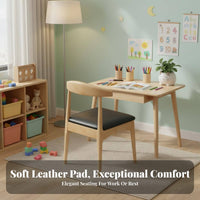Nordic Design Curved Back Chair Ergonomic Backrest Armless Side Chair Long-Lasting Seating Furniture Sturdy Frame for Homeowners, Interior Designers, Study Room, Home Office, Kitchen, Bedroom