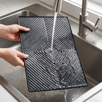 Silicone Cat Litter Mat, Striped, Non-Slip, Scratch-Resistant, Easy Clean Pet Feeding Mat