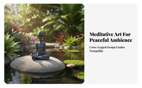 Meditation Alien Figurine Creative Design Meditating Alien Statue Details Extraterrestrial Decor for Meditation Practitioners, Science Fiction Fans