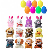 12 Pieces Easter Eggs with Soft Toy Toys Huggable Soft Toy Toy with Plastic Egg
