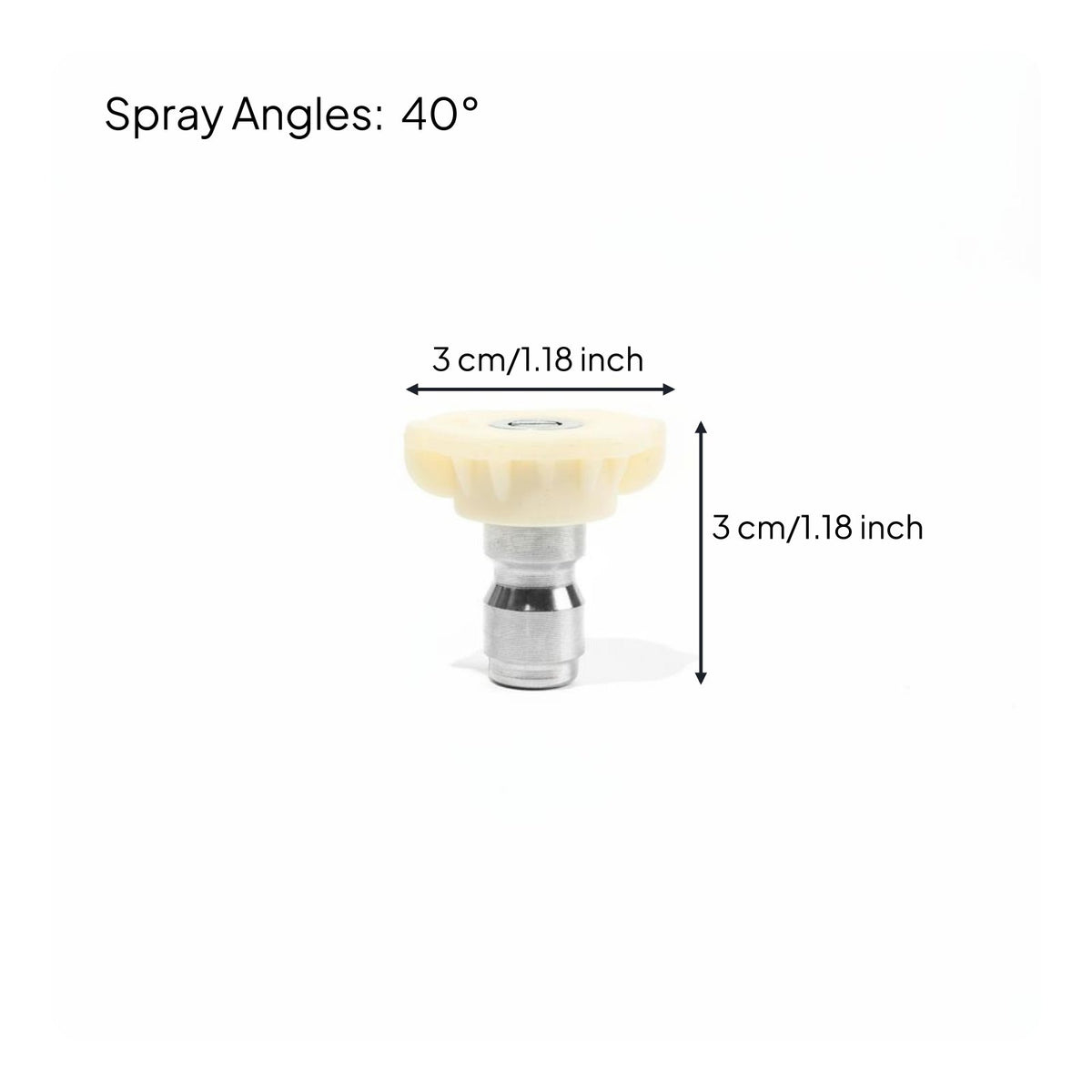 5 Pieces Stainless Steel & Brass Construction High Pressure Washer Nozzle Tips Rustproof for Car Washing