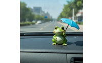 Miniature Frog Figurine Adorable Frog Statue Charming Miniature animal Statue for Shelf