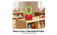 Handheld Music Toy Bell Detachable Cage-Style Bell Toy Slotted case Musical Instrument for Preschoolers