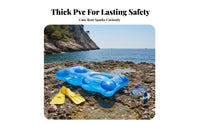 Inflatable Gummy Bear Float With Handles Transparent Bear Floatie Thickened PVC children's Surf Board for Family, Young Children, Beach, Swimming Pool