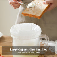 Greek Yogurt Strainer Dust-Resistant Lid Yogurt Whey Strainer Large Capacity Kitchen Gadget for Home