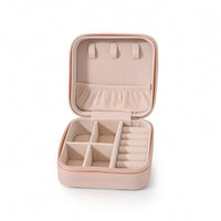 Travel Jewelry Case Lightweight Zippered Jewelry Box Soft for Travelers, Suitcase, Handbag