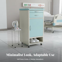 Integrated Shoe Rack Medical Nightstand with Utility Racks Water Bottle Holder Patient Cabinet Multi-Storage Design Hospital Furniture Resistant for Patients, supportgivers, Seniors, Nursing Home, recuperation central point, medical facility, Bedroom