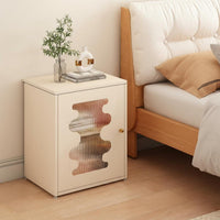 Cream aesthetic Single-Drawer Metal End Table Minimalist Design Multi-Drawer Metal Cabinet Sturdy long-lasting Nightstand Easy to Clean for Young Adults, Homeowners, Office Workers, Dorm Room