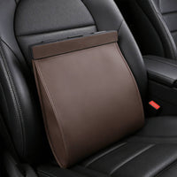PU Leather Vehicle Trash Bin Easy Installation Vehicle Garbage Bin Universal Fit Hanging Car Garbage Bag for Road Trips