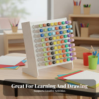 Slanted Marker Organizer Multifunctional Angled Pen Holder Large Capacity Angled Pen Storage Rack for Students, Artists