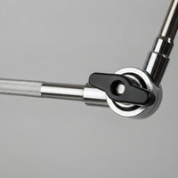 Chrome-Plated Cymbal Arm with Clamp Heavy Duty Drum Extension Arm Non-Slip Cymbal Mounting Bracket Space-Saving for Home Practice