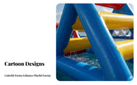 Inflatable multi-tentacle climber Multiple configurations Available Inflatable jumper with Slide and Obstacles Colorful Designs Water Obstacle Course for children, Lake