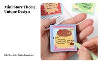 Non-Sticky Note Pad Korean Design Non-Sticky Notepad Lightweight Mini Memo Pad for Journaling Enthusiasts, Professionals, Scrapbooking, School, Office