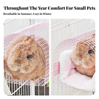 Easy to Install Hanging Rabbit Tunnel Space-Saving Hanging Cooling Tunnel Good Ventilation Guinea Pig Enclosure Accessory Secure Mount for Rabbits, Chinchillas, Ferrets, Playpen