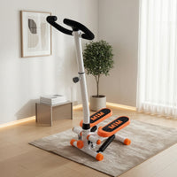Compact Mini Stepper with Handlebar Space-Saving Stepper with Handlebar Hydraulic Step Machine Stable for Beginners