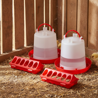 12-Piece Poultry Feeder and Waterer Set with Flip-Top Design for Chickens, Ducks, and Geese