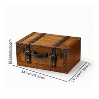 Decorative Suitcase Chest Portable Vintage Storage Trunk Versatile Storage Box with Handle for Photographers, Collectors, Photo Shoots