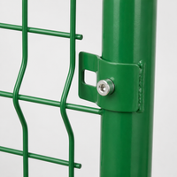 Grass Green Wire Fence Panel, Double Wire Mesh Fencing, PVC Coated Galvanised Security Fence Panels for Solar Farms, Livestock Enclosure Fencing