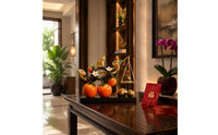 Glossy Persimmon Decor with Base Unique Design Persimmon Ornament Decorative Tabletop Ornament Artificial for Homeowners, Living Room, Entryway, Office Desk