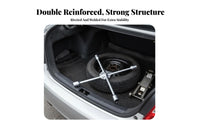High-Carbon Steel 4-Way Lug Wrench Long-Lasting 4 Way Cross Wrench Forged Construction for DIYers, Roadside Emergency, Auto Repair Shop